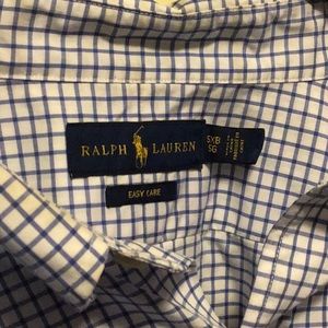 Ralph Lauren Collared Long Sleeve Shirt. Size 5XB White/Blue
